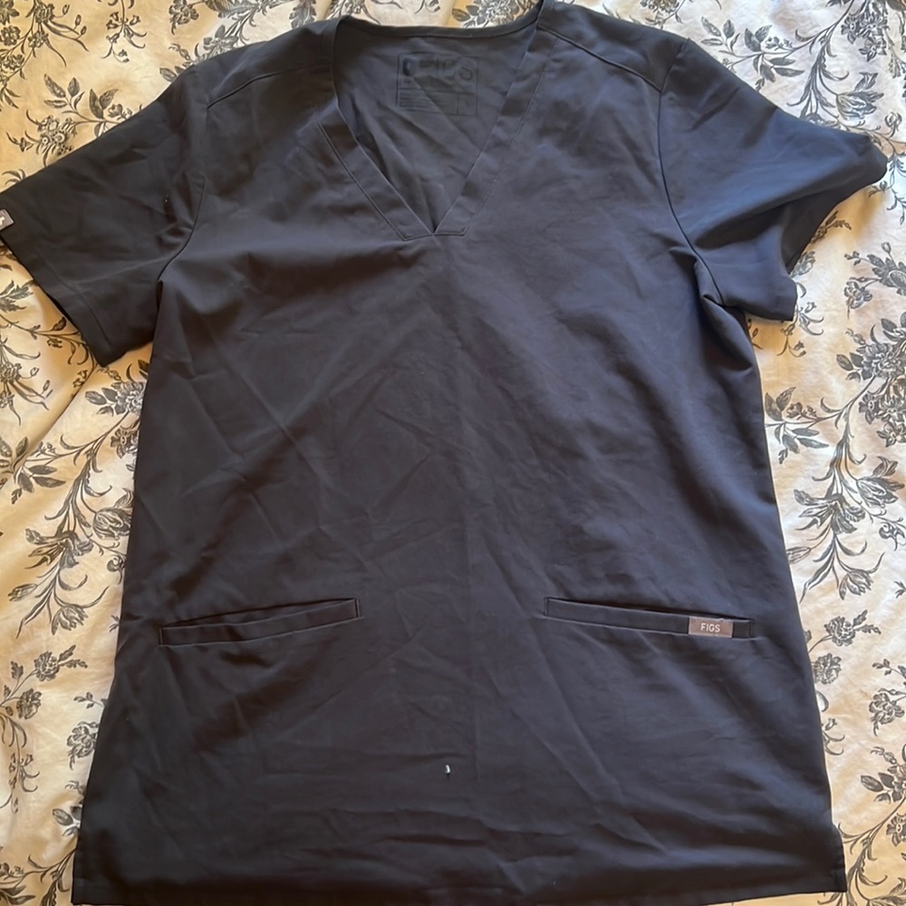 FIGS small charcoal Casma scrub top